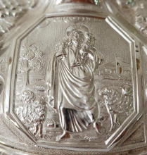 French antique solid silver Baroque Chapel Set